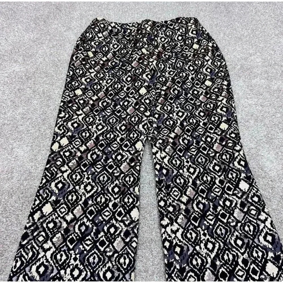 Free People Pants Size 4 Black Brown Gold Women's Straight Leg NWT Cropped - Picture 9 of 13